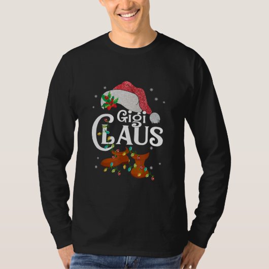 Gigi Claus Shirt Weihnachts Pajama Familie Matchin (Vorderseite)