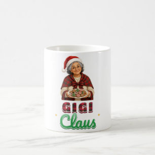 Gigi Claus Tartan Weihnachts-Oma-Tasse Kaffeetasse
