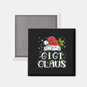 Gigi Claus Weihnachts-Weihnachtsmannmütze Matching Magnet (Vorderseite/Rückseite)