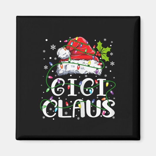Gigi Claus Weihnachts-Weihnachtsmannmütze Matching Magnet (Vorne)