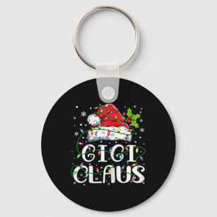 Gigi Claus Weihnachts-Weihnachtsmannmütze Matching Schlüsselanhänger