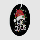 Gigi Claus Weihnachtslicht Pajama Familie Matching Ornament (Vorderseite)