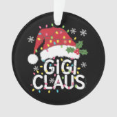 Gigi Claus Weihnachtslicht Pajama Familie Matching Ornament (Vorderseite)