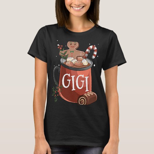 Gigi Cocoa Mug Gingerbread Cookie Xmas Christmas H T-Shirt (Vorderseite)