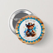 Gigi | Cowboy Teddy Bear Babydusche Button (Vorne & Hinten)