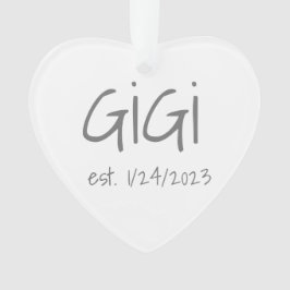 Gigi-Datum Akronylic Ornament