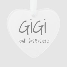 Gigi-Datum Akronylic Ornament
