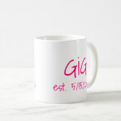 Gigi-Datum Kaffeetasse (VorderseiteRechts)