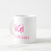 Gigi-Datum Kaffeetasse (Vorderseite Links)