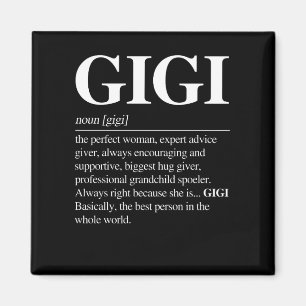 Gigi Definition Großmutter Muttertag gibt Frauen Magnet