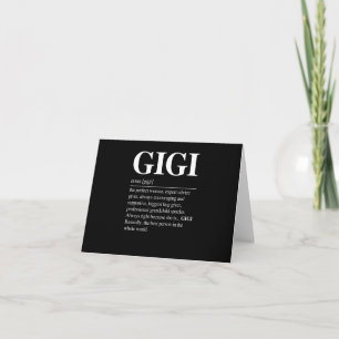 Gigi Definition Oma Mutter Tag Geschenke Frauen Karte