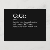 Gigi Definition T Women Gigi Gift Oma Birthday Einladungspostkarte (Vorderseite)