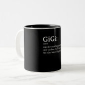 Gigi Definition T Women Gigi Gift Oma Birthday Zweifarbige Tasse (Vorderseite Links)
