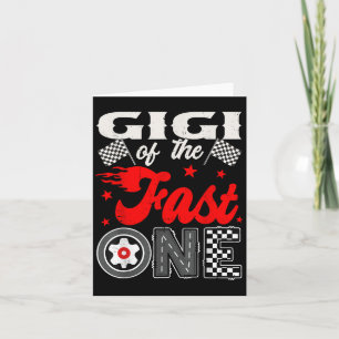 Gigi der schnellen 1. Geburtstagsrennfamilie Karte