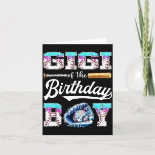 Gigi des Geburtstagsjungen Baseball Eiscreme Tropf Karte
