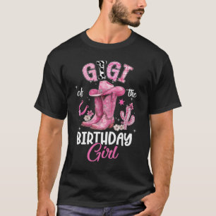 Gigi des Geburtstagsmädchens Pinke Cowgirl Western T-Shirt