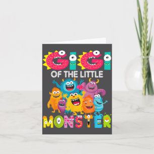 Gigi des kleinen Monsters 1. Geburtstags-Jungen-Pa Karte