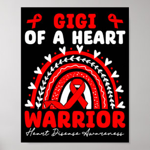 Gigi eines Herzens Krieger Herzerkrankung Boho Reg Poster