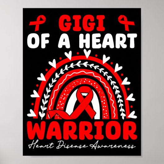 Gigi eines Herzens Krieger Herzerkrankung Boho Reg Poster (Vorne)