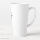 Gigi Elegant Script Monogram Lilac White Milchtasse (Rechts)