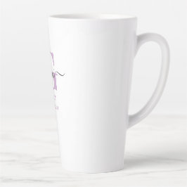 Gigi Elegant Script Monogram Lilac White Milchtasse