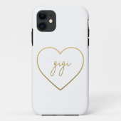 Gigi Elegante Golden Gradient Herzstück Case-Mate iPhone Hülle (Rückseite)
