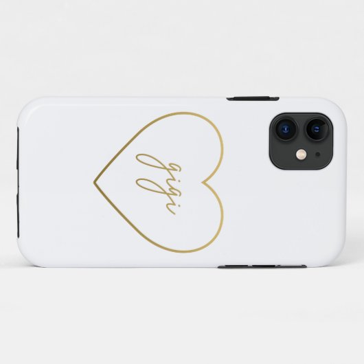 Gigi Elegante Golden Gradient Herzstück Case-Mate iPhone Hülle (Rückseite (Horizontal))