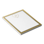 Gigi Elegante Golden Gradient Herzstück Notizblock (angewinkelt)