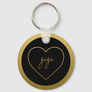 Gigi Elegante Golden Gradient Herzstück Schlüsselanhänger
