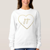 Gigi Elegante Golden Gradient Herzstück Sweatshirt (Vorderseite)