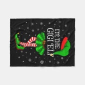 Gigi Elf Christmas Matching Family Women Girls Elf Fleecedecke (Vorderseite (Horizontal))