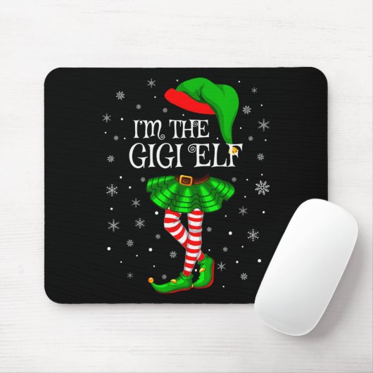 Gigi Elf Christmas Matching Family Women Girls Elf Mousepad (Mit Mouse)