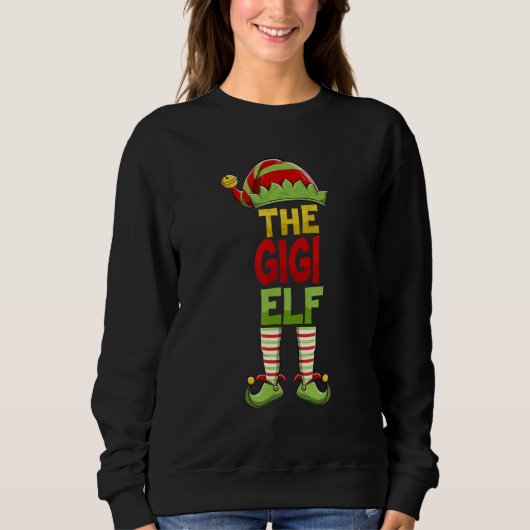 Gigi ELF Family Matching Group Christmas Pajamas Sweatshirt (Vorderseite)