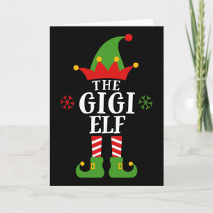 Gigi Elf Spaß passendes Familien Gruppen Weihnacht Karte