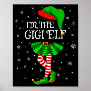 Gigi Elf Weihnachten passende Familie Frauen Mädch Poster