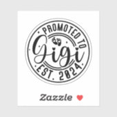 Gigi Est 2024, Schwangerschaftsankündigung für Gig Aufkleber (Blatt)