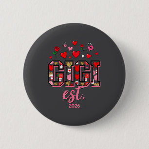 Gigi Est 2026 Valentinstag Herzen Rosen Lustig Neu Button