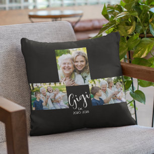 Gigi Established Schrift Schwarz 3 Foto Kissen
