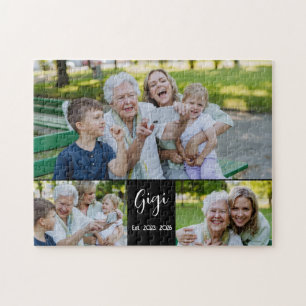 Gigi Established Script Schwarz 3 Foto Puzzle