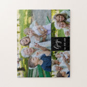 Gigi Established Script Schwarz 3 Foto Puzzle (Vertikal)