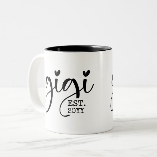 Gigi etabliert | Oma Gift Zweifarbige Tasse (Vorderseite Links)