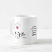 Gigi etabliert zur Oma Geschenk Kaffeetasse (Vorderseite Links)