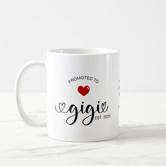 Gigi etabliert zur Oma Geschenk Kaffeetasse (Links)