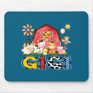 Gigi Farm Kuh Geburtstagsjunge passende Familienpa Mousepad