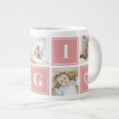 Gigi Foto Collage Custom Giant Coffee Tasse (Vorderseite Rechts)