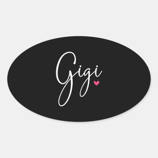 Gigi Geschenk Frauen Großmutter Weihnachtsgeschenk Ovaler Aufkleber (Vorderseite)