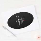 Gigi Geschenk Frauen Großmutter Weihnachtsgeschenk Ovaler Aufkleber (Umschlag)