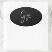 Gigi Geschenk Frauen Großmutter Weihnachtsgeschenk Ovaler Aufkleber (Tasche)