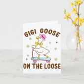 Gigi Goose On The Loose Funny Birthday Matching Fa Karte (Gelbe Blume)