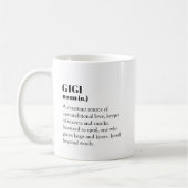 GiGi Grandma Nana Definition Word Noun Geschenk Kaffeetasse (Links)